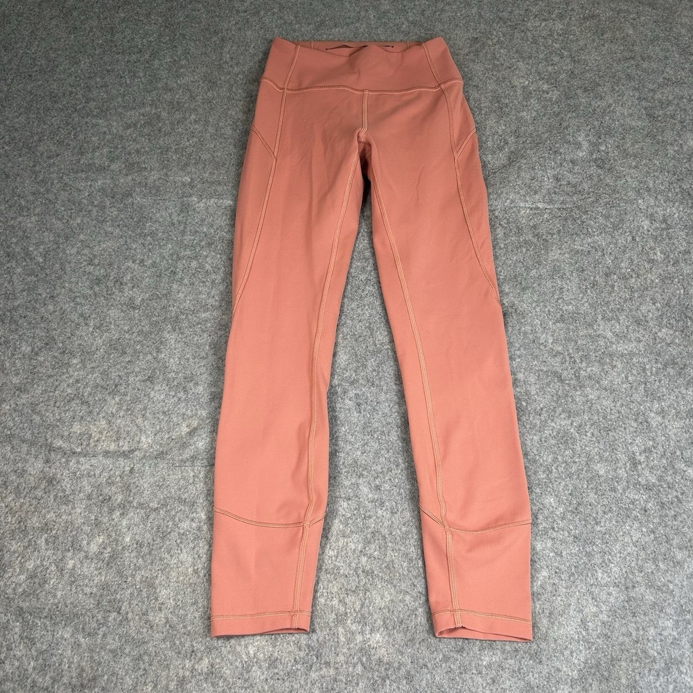 Lululemon In Movement Legging Womens 4 Rustic Coral 25" Athletic Tight Running